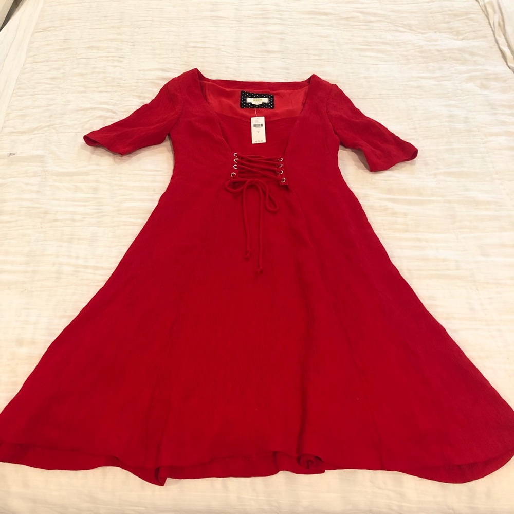 NWT Anthro red dress